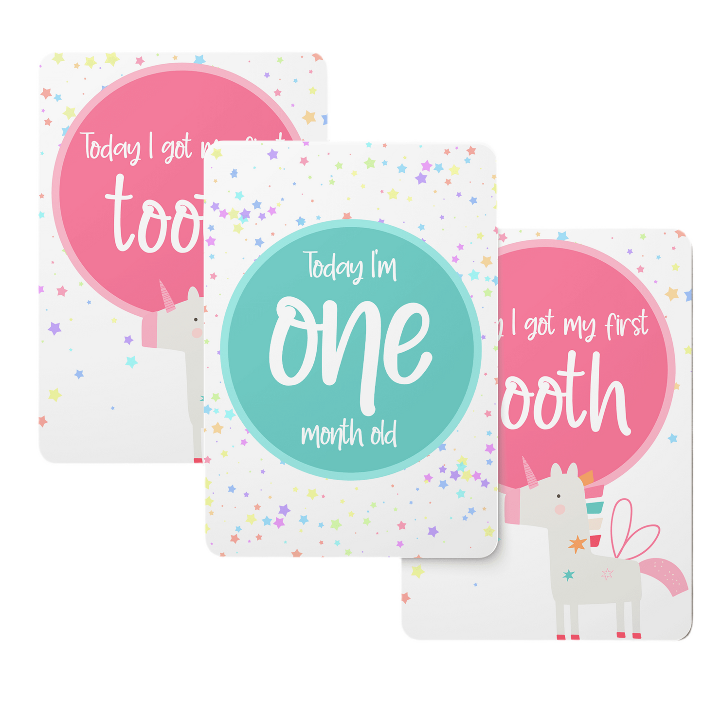 Fairies and Unicorns Baby Milestone Cards - Set of 25-1