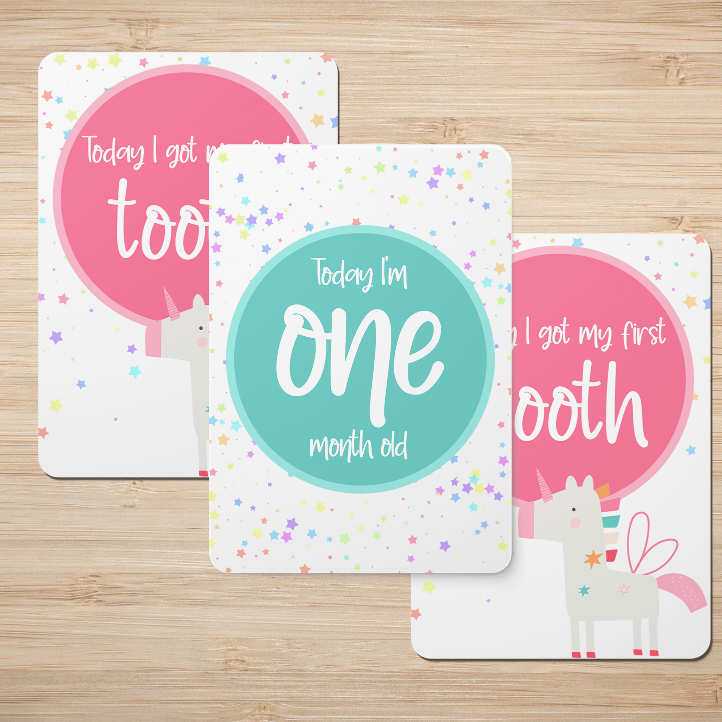 Fairies and Unicorns Baby Milestone Cards - Set of 25-2