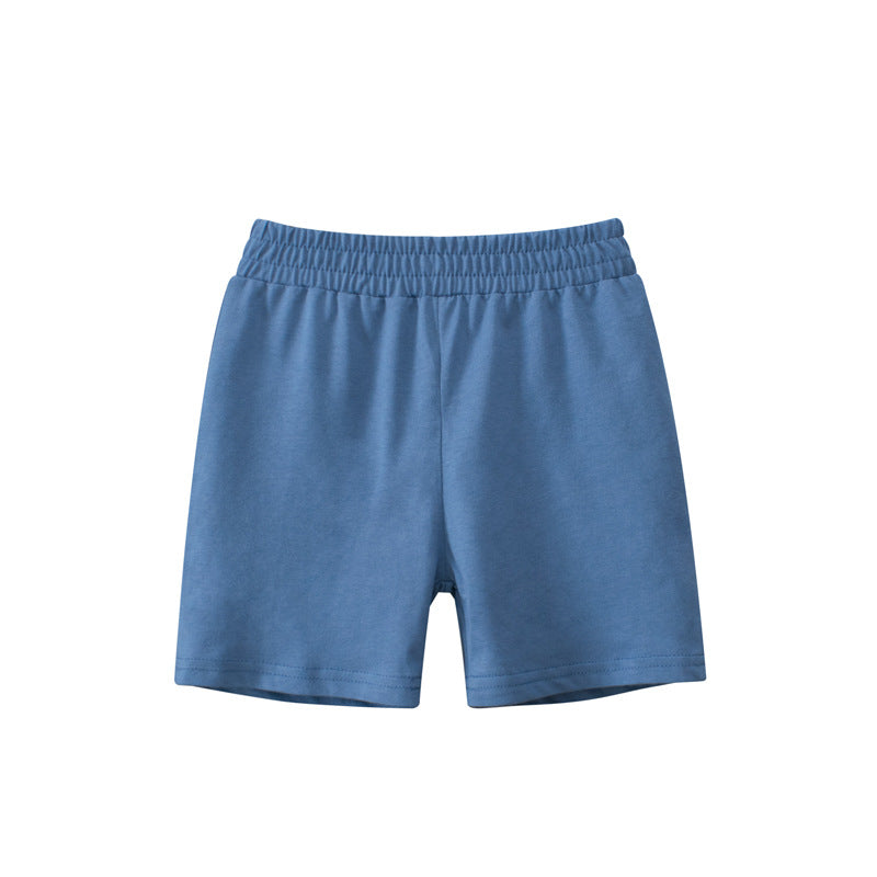 Baby Boy Solid Color Mid Pants In Summer-6