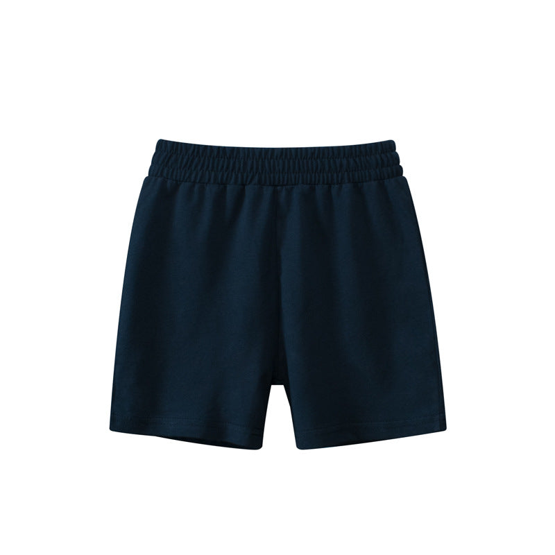 Baby Boy Solid Color Mid Pants In Summer-11