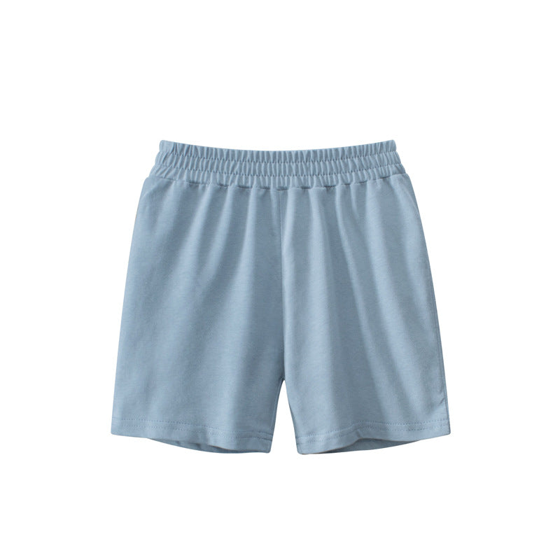 Baby Boy Solid Color Mid Pants In Summer-9