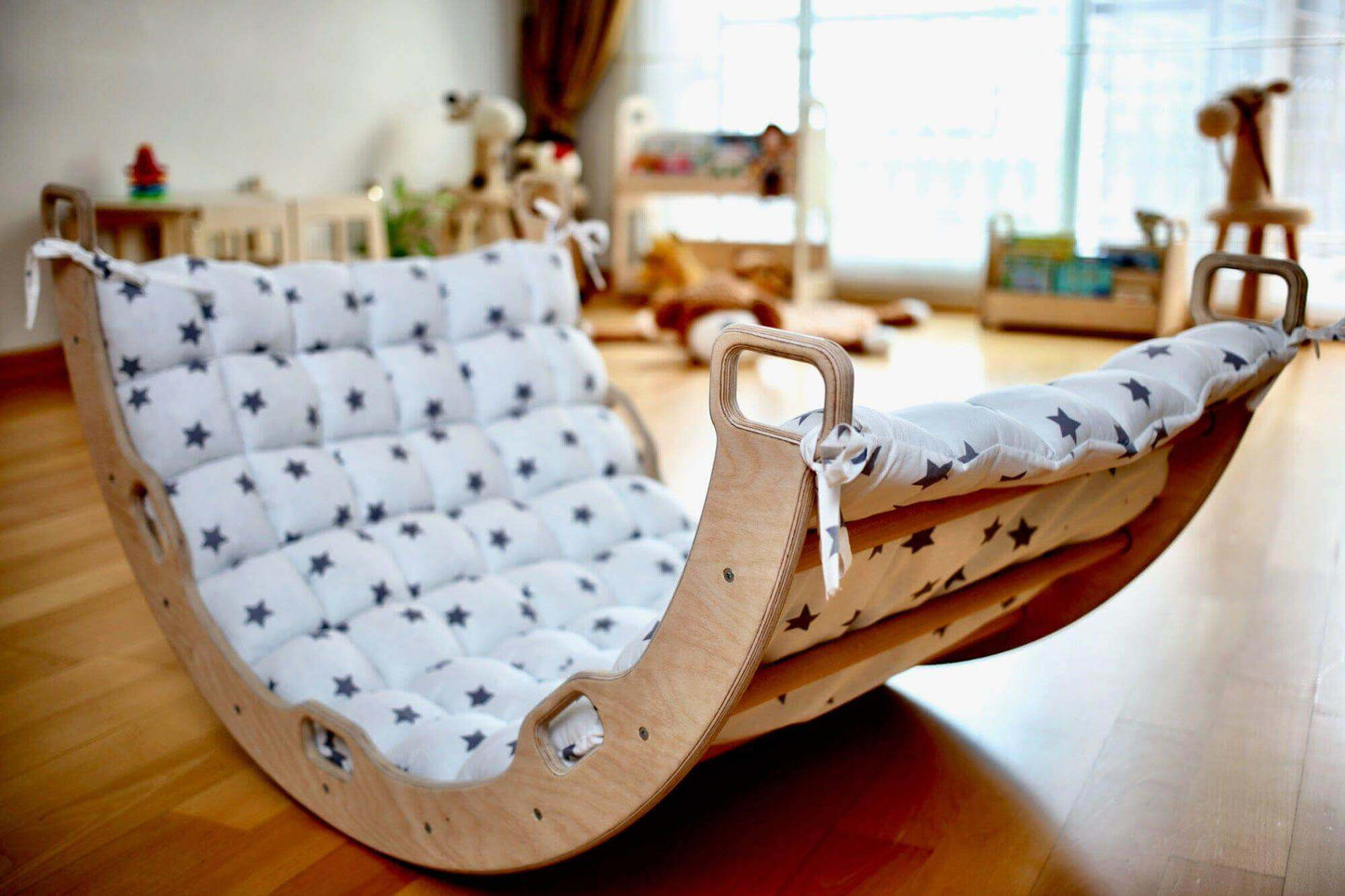 Montessori Climber Set: Arch, Rocker, Ramp, and Pillow Options-1